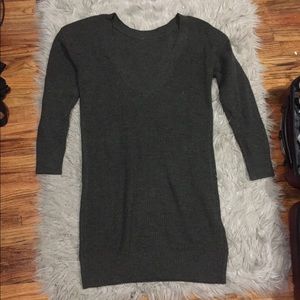 Dark green sweater dress